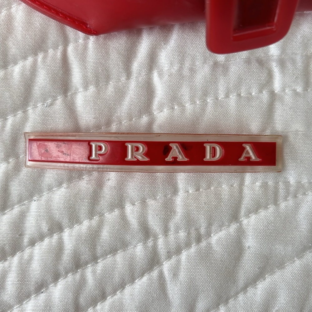Prada Red Vintage Sunglasses Case rounded aviator large case - Picture 2 of 11